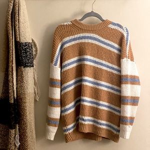 AMERICAN EAGLE - SWEATER - BLUE/RUST/WHITE